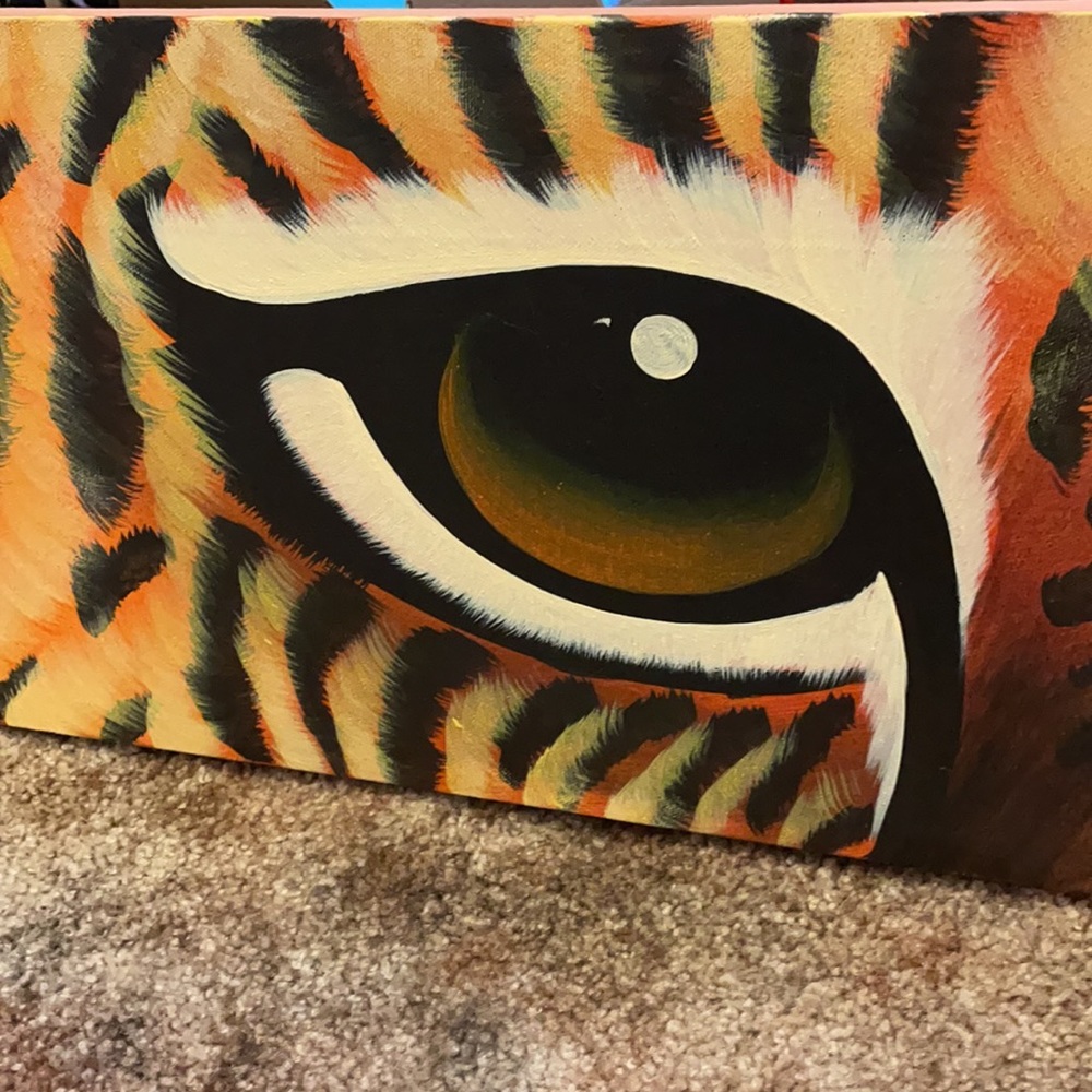 Canvas tiger eyes